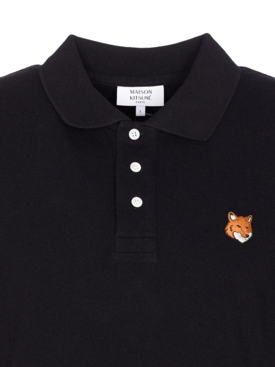 26FW 메종키츠네 폭스 헤드 레귤러 폴로 티셔츠 PM00209KP0002P199 BLACK - MAISON KITSUNE