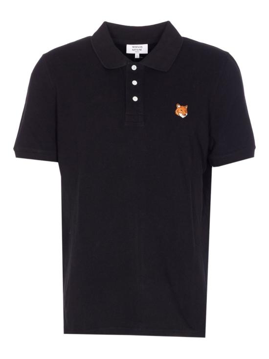 26FW 메종키츠네 폭스 헤드 레귤러 폴로 티셔츠 PM00209KP0002P199 BLACK
