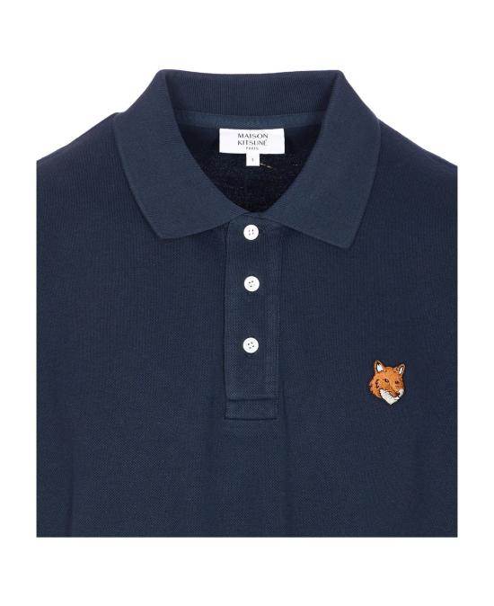 26FW 메종키츠네 폭스 헤드 레귤러 폴로 티셔츠 PM00209KP00020413 NAVY - MAISON KITSUNE