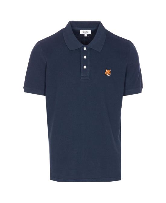 26FW 메종키츠네 폭스 헤드 레귤러 폴로 티셔츠 PM00209KP00020413 NAVY