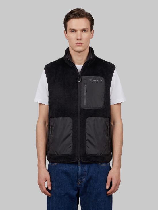 26FW 몽클레어 테디 플리스 리버시블 다운 질레 L20918G00007899ML 999 BLACK