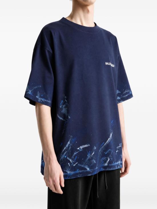 26FW 발렌시아가 반팔 티셔츠 764235TUVJ7 8065 BLUE - BALENCIAGA
