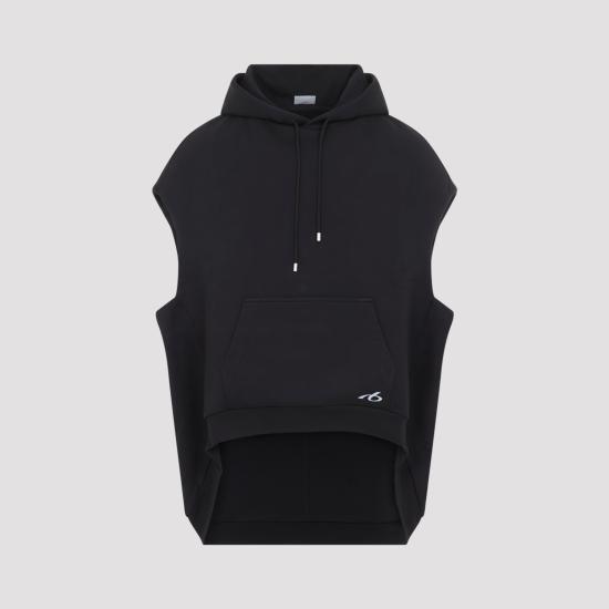 26FW 발렌시아가 후드 티셔츠 A00213TUVY4 1000 BLACK - BALENCIAGA