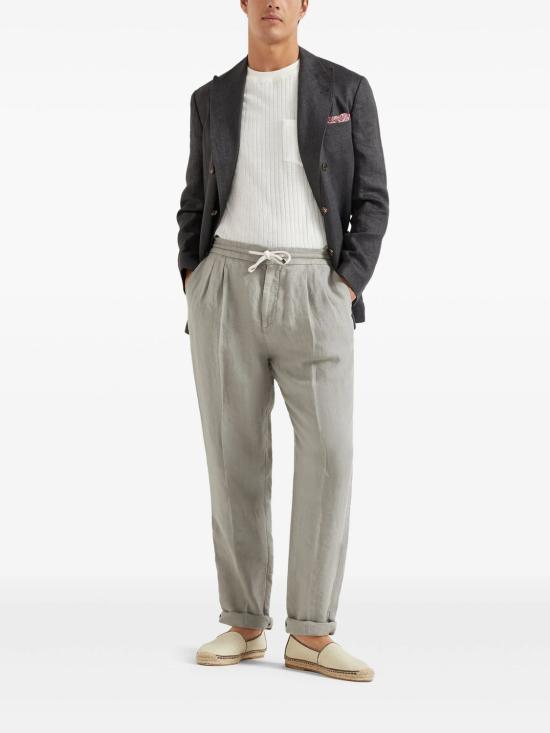  브루넬로 쿠치넬리 스트레이트 팬츠 M243DE1710 C6018 DOVE - BRUNELLO CUCINELLI