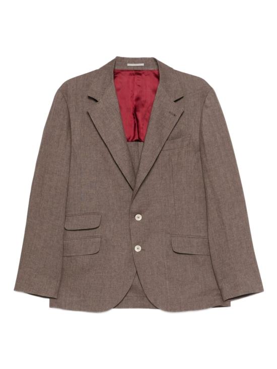  브루넬로 쿠치넬리 리넨 디컨스트럭티드 재킷 MB4307BWD C089 BROWN