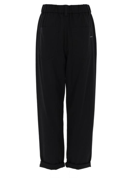  브루넬로 쿠치넬리 스트레이트 팬츠 MA126P8417 C101 BLACK - BRUNELLO CUCINELLI