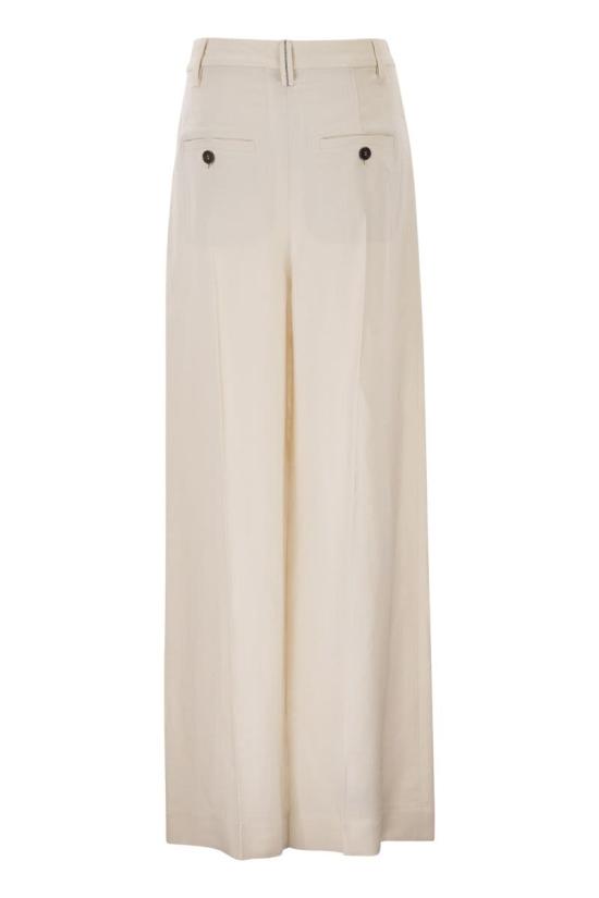  브루넬로 쿠치넬리 스트레이트 팬츠 MH126P9138 C579 IVORY - BRUNELLO CUCINELLI