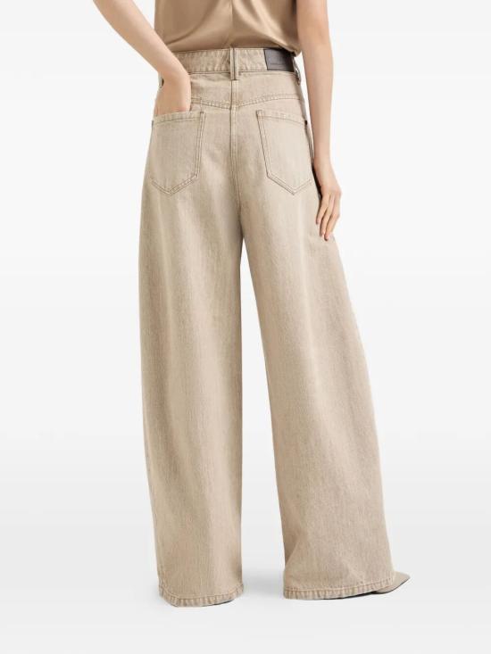  브루넬로 쿠치넬리 스트레이트 팬츠 MA095P4059 C9037 BEIGE - BRUNELLO CUCINELLI