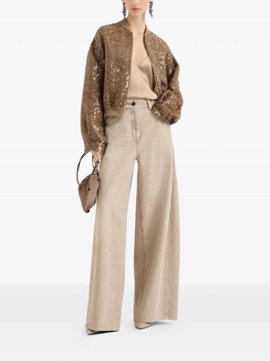  브루넬로 쿠치넬리 스트레이트 팬츠 MA095P4059 C9037 BEIGE - BRUNELLO CUCINELLI