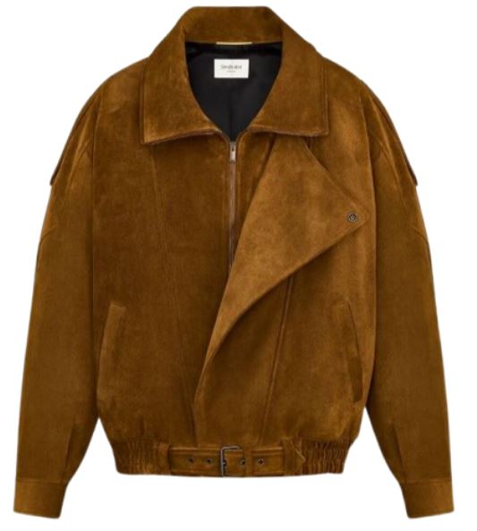  생로랑 빈티지 스플릿 레더 봄버 자켓 798780 YC2AY2104 BROWN