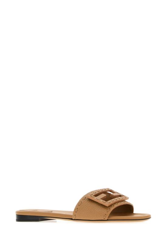  펜디 바게트 시에나 레더 슬라이드 8R8136 AQY2F1WYD BEIGE - FENDI