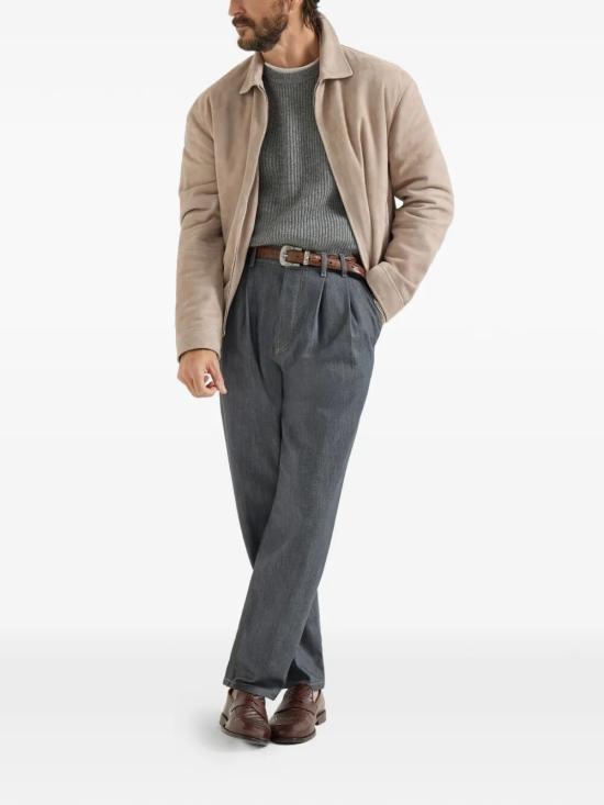  브루넬로 쿠치넬리 컨트리 스웨이드 블루종 MPCAO2071 CZT85 BEIGE - BRUNELLO CUCINELLI