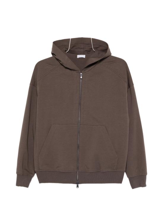  브루넬로 쿠치넬리 집업 스웨트셔츠 MH827FB706 C8589 BROWN