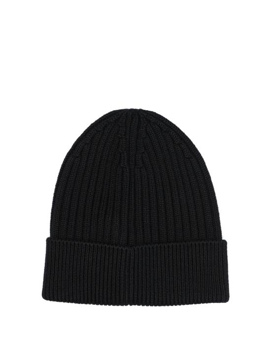  몽클레어 그레노블 로고 패치 울 비니 3B0000104761999 BLACK - MONCLER