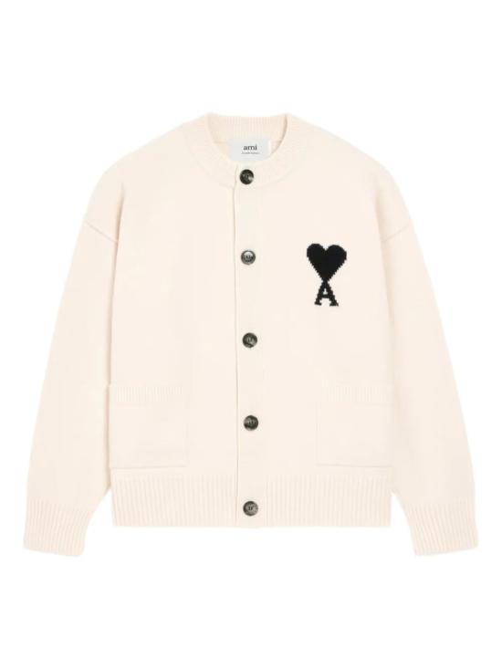 26FW 아미 ADC 크루넥 가디건 UKC368018 151 WHITE - AMI