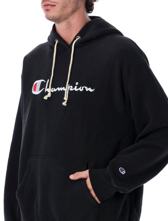 26FW 챔피온 리버스 웨이브 후드 티셔츠 222568 KK001 BLACK - CHAMPION REVERSE WEAVE
