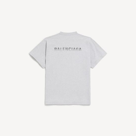 26FW 발렌시아가 백 그래디언트 오버사이즈 티셔츠 850345TVVE6 1302 GREY