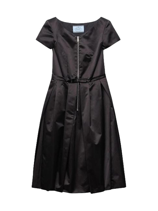 26FW 프라다 미디 원피스 P3T44X1653 F0002 BLACK