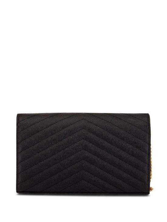 26FW 생로랑 레더 카산드라 체인 월렛 377828BOW01 1000 BLACK - SAINT LAURENT