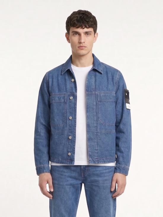 26FW 스톤 아일랜드 블루 린스 버튼 디테일 코치 재킷 L2S144100006S0J34 VJ202 BLUE
