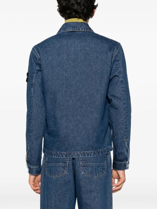 26FW 스톤 아일랜드 블루 린스 버튼 디테일 코치 재킷 L2S144100006S0J34 VJ202 BLUE - STONE ISLAND