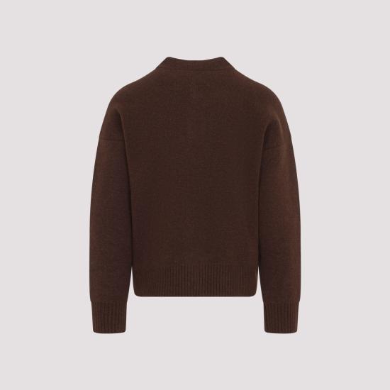 26FW 아미 ADC 하트 인타르시아 알파카 니트 가디건 UKC366KN0135 A362 BROWN - AMI