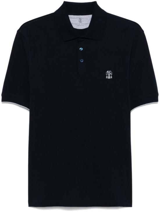 26FW 브루넬로 쿠치넬리 피케 폴로 셔츠 ME8548788 CD361 BLUE