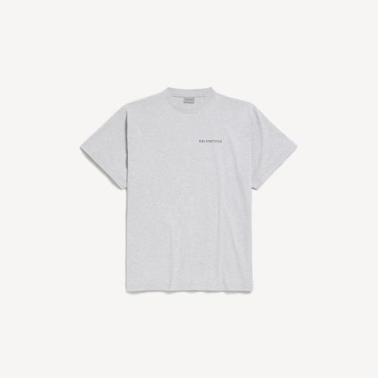 26FW 발렌시아가 백 그래디언트 오버사이즈 티셔츠 850345TVVE6 1302 GREY - BALENCIAGA