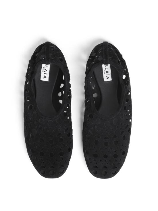 26FW 알라이아 플랫 슈즈 AA3A1039I236 999 BLACK - ALAIA