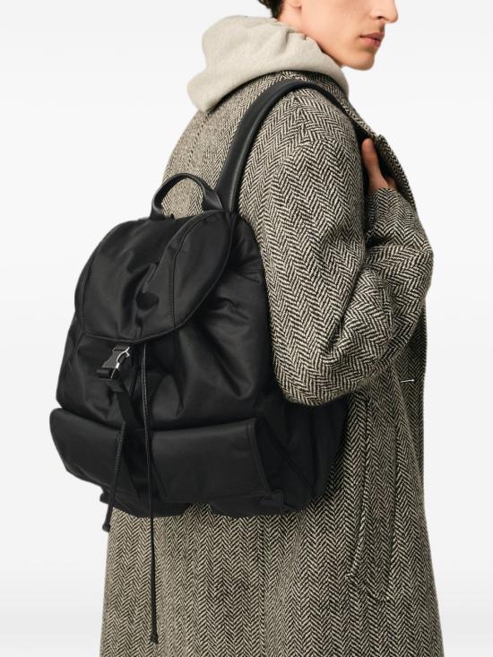 26FW 아미 나일론 마르셀 플랩 백팩 ULL757AW0001001 BLACK - AMI