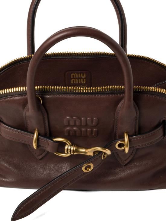 26SS 미우미우 아방뛰르 스몰 토트백 5BB169OOO2BBL F0NBL BROWN - MIU MIU