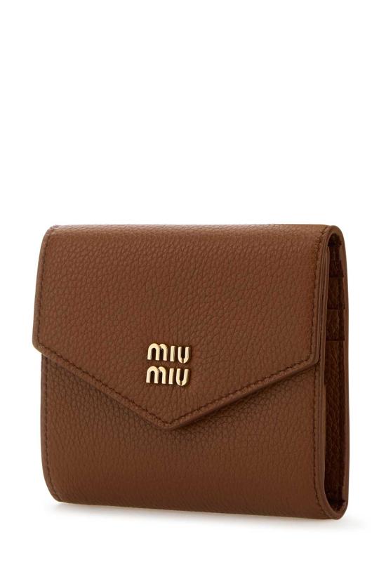 26FW 미우미우 비텔로 다이노 로고 지갑 비텔로 다이노 로고 지갑 5MH040ADT7 F0046 BROWN - MIU MIU