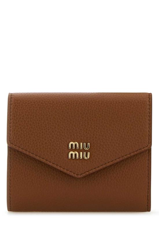 26FW 미우미우 비텔로 다이노 로고 지갑 비텔로 다이노 로고 지갑 5MH040ADT7 F0046 BROWN