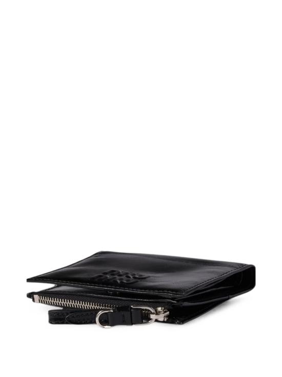 26FW 미우미우 로고 글로시 레더 지갑 5ML0502A44 F0002 BLACK - MIU MIU