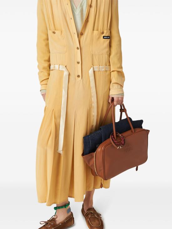 25FW 미우미우 토트백 5BB117MON2CRW F0046 BROWN - MIU MIU
