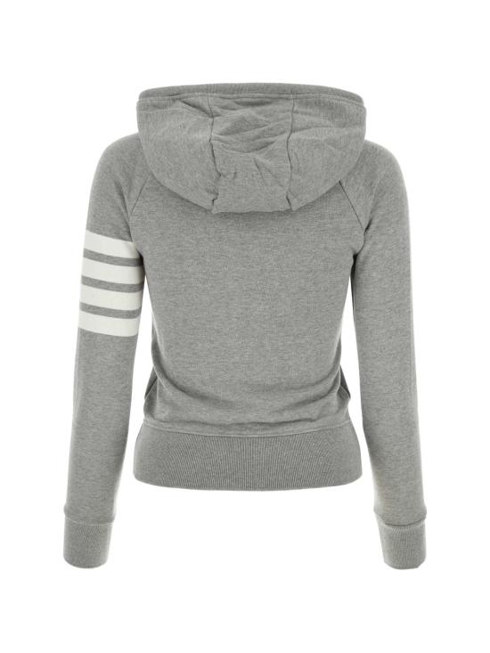 26FW 톰브라운 4바 루프백 저지 니트 엔지니어드 집업 후드 FJT001A00535 055 GREY - THOM BROWNE