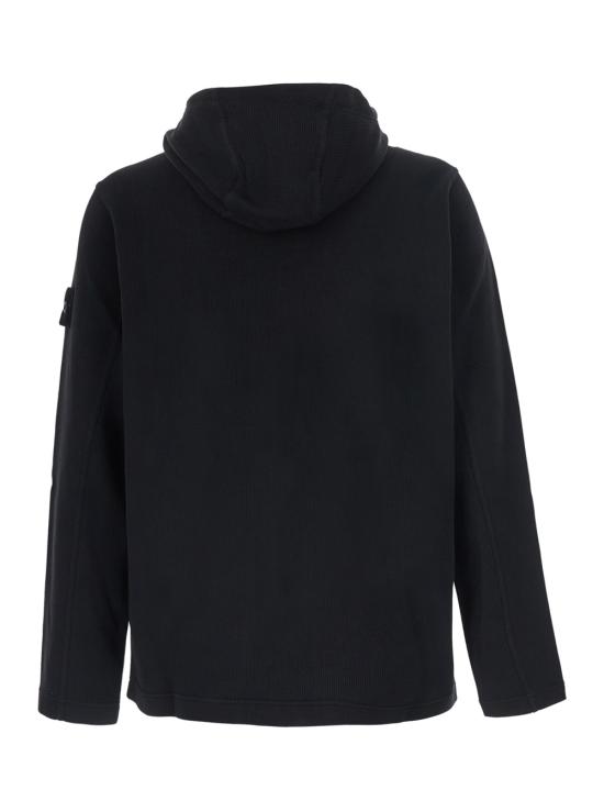 26FW 스톤 아일랜드 오가닉 코튼 인터록 집업 후드 L2S156100020S0472V0029 Black - STONE ISLAND