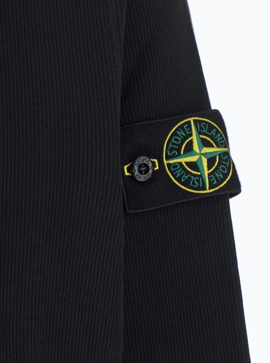 26FW 스톤 아일랜드 오가닉 코튼 인터록 집업 후드 L2S156100020S0472V0029 Black - STONE ISLAND