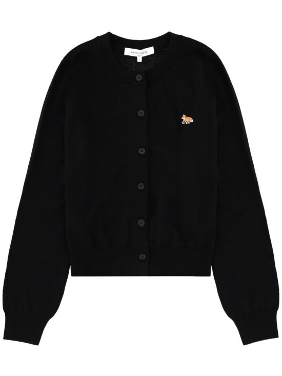 26FW 메종키츠네 베이비 폭스 메리노 레귤러 가디건 PW00502KT1181 P199 BLACK - MAISON KITSUNE