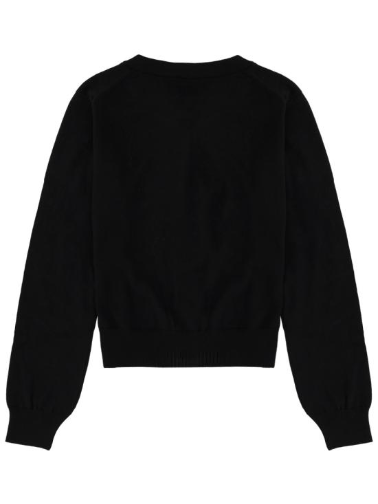 26FW 메종키츠네 베이비 폭스 메리노 레귤러 가디건 PW00502KT1181 P199 BLACK - MAISON KITSUNE