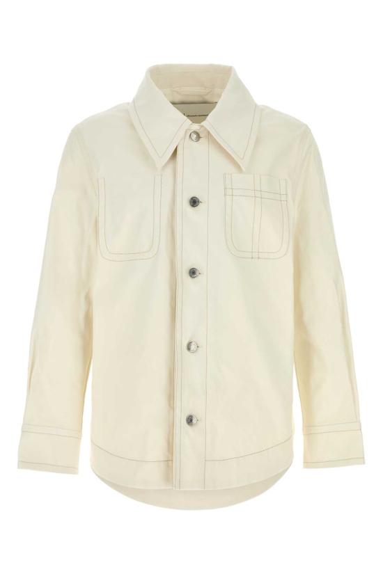 26SS 아미 화이트 코튼 워커 버튼 자켓 UJK874CO0211 136 White