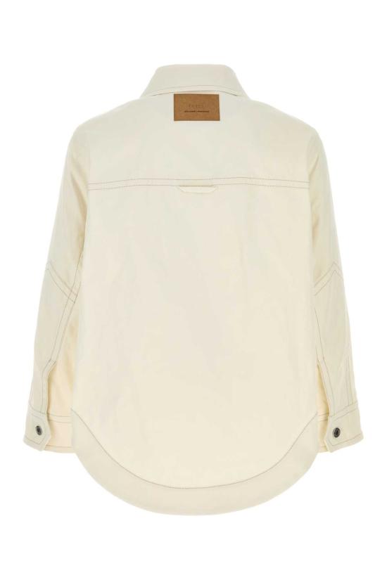 26SS 아미 화이트 코튼 워커 버튼 자켓 UJK874CO0211 136 White - AMI