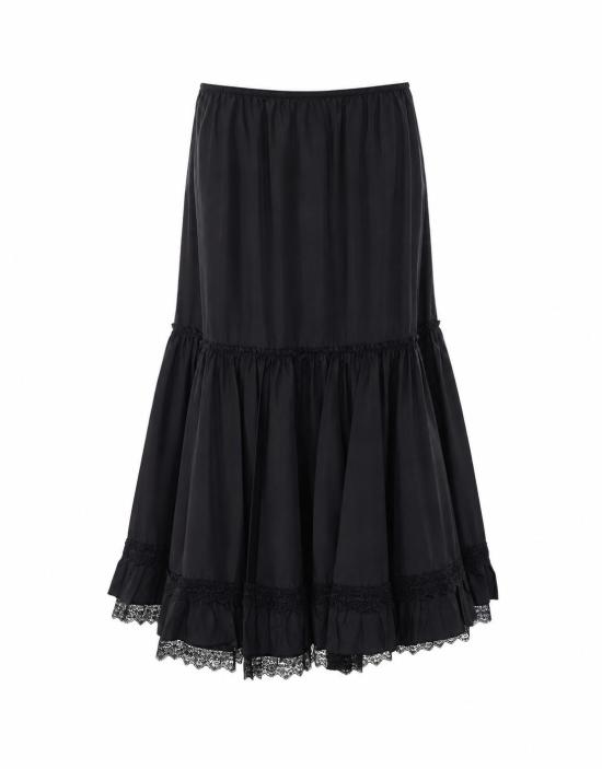 26FW 가니 미디 스커트 A1090334 099 BLACK