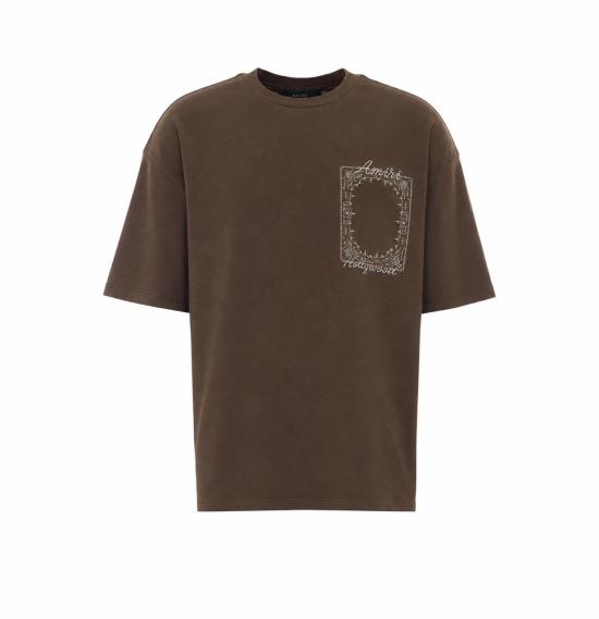 26FW 아미리 반팔 티셔츠 426JR004 HUSK BROWN