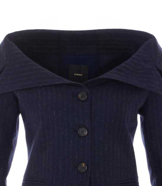 26FW 핑코 비앙칼레 핀스트라이프 자켓 107764 A3MCEI1 BLUE - PINKO