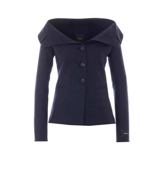 26FW 핑코 비앙칼레 핀스트라이프 자켓 107764 A3MCEI1 BLUE