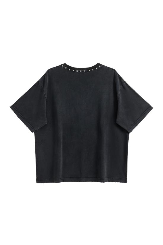26FW 아큐펑처 1993 반팔 티셔츠 HTEM324103111 WASHED BLACK - ACUPUNCTURE 1993