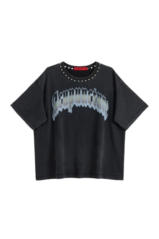 26FW 아큐펑처 1993 반팔 티셔츠 HTEM324103111 WASHED BLACK