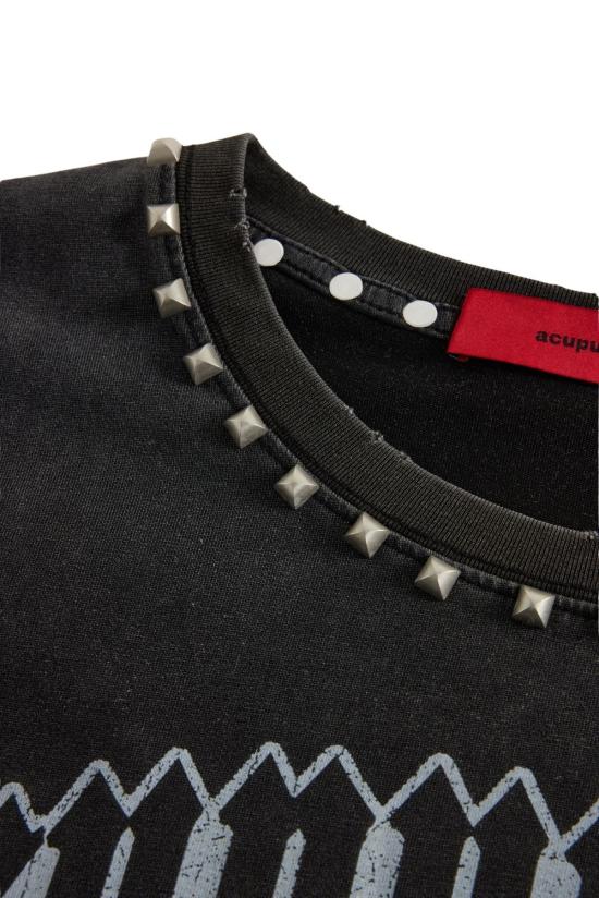 26FW 아큐펑처 1993 반팔 티셔츠 HTEM324103111 WASHED BLACK - ACUPUNCTURE 1993