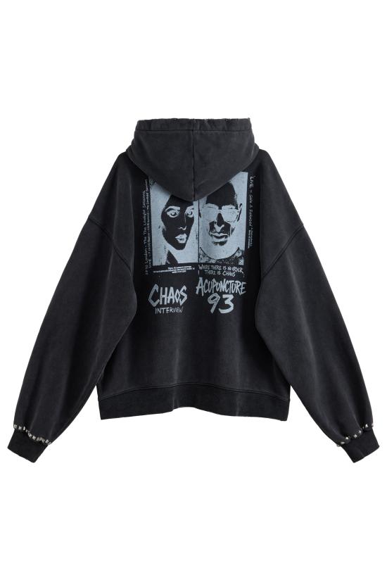 26FW 아큐펑처 1993 후드 티셔츠 HTEM373504111 WASHED BLACK - ACUPUNCTURE 1993